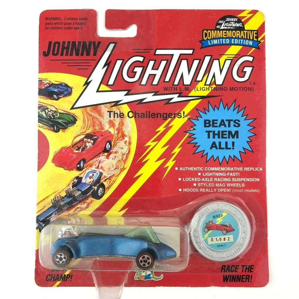 Johnny Lightning Commemorative WASP Car Blue Die Cast 1/64 Scale Limited Edition
